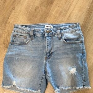RSQ Sky Blue Boyfriend Denim Shorts Tilly’s